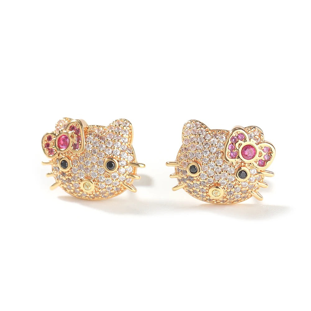 Hola Kitty Stud Earrings