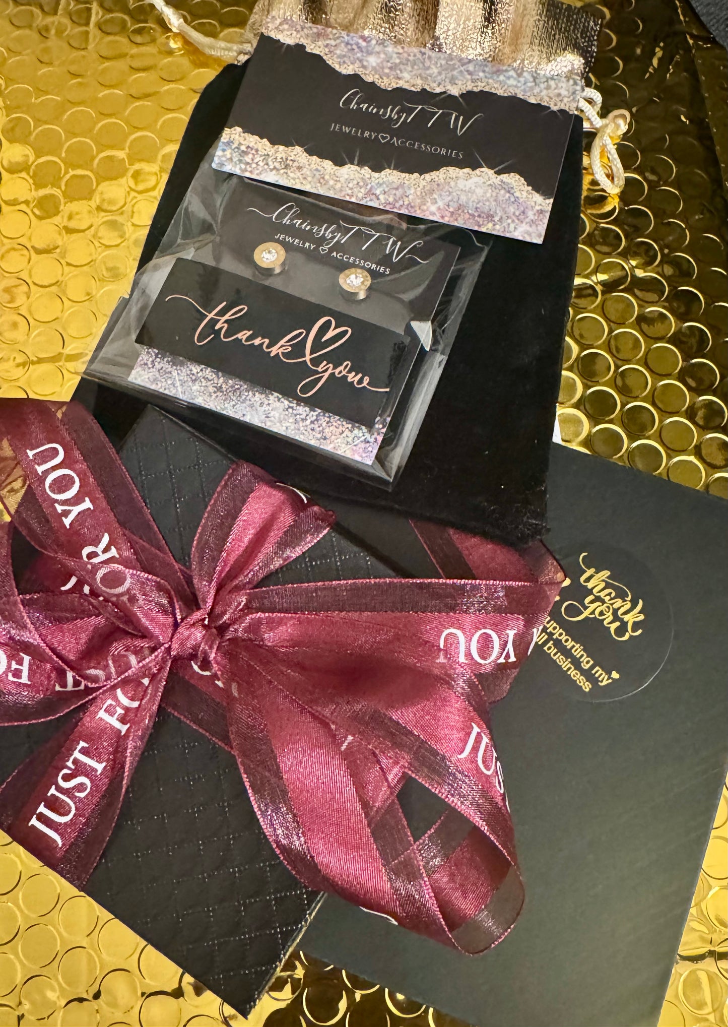 Etched Lucky Clover Stud Earrings