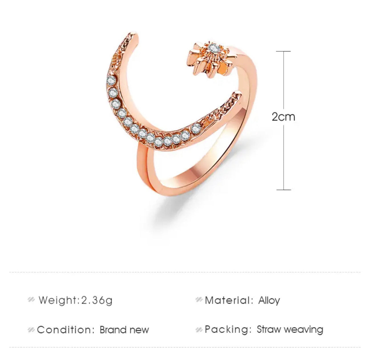 Moon Stars Dream Ring (Adjustable)