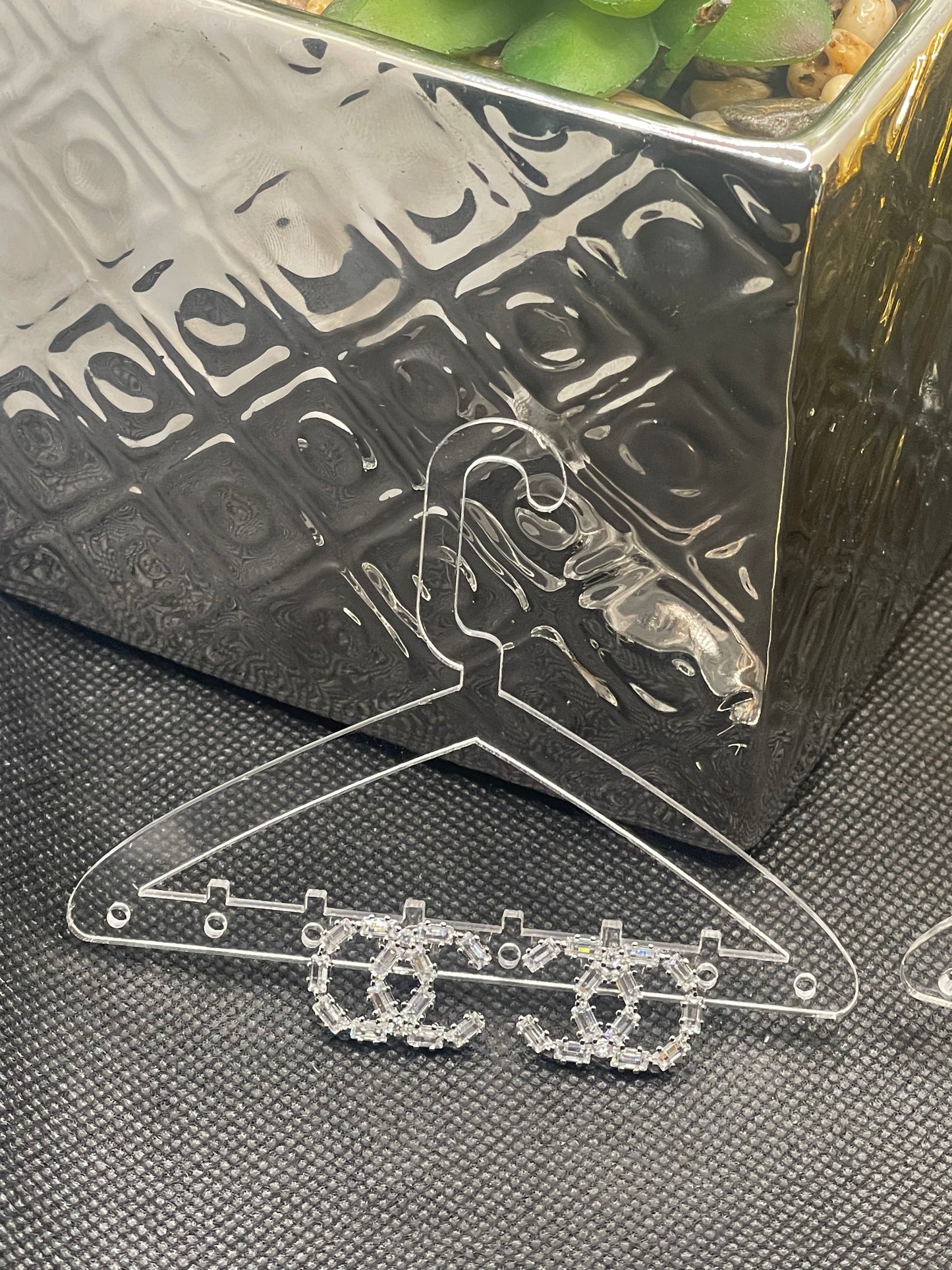 Sparkling C is for Cathy Rhinestone Earrings