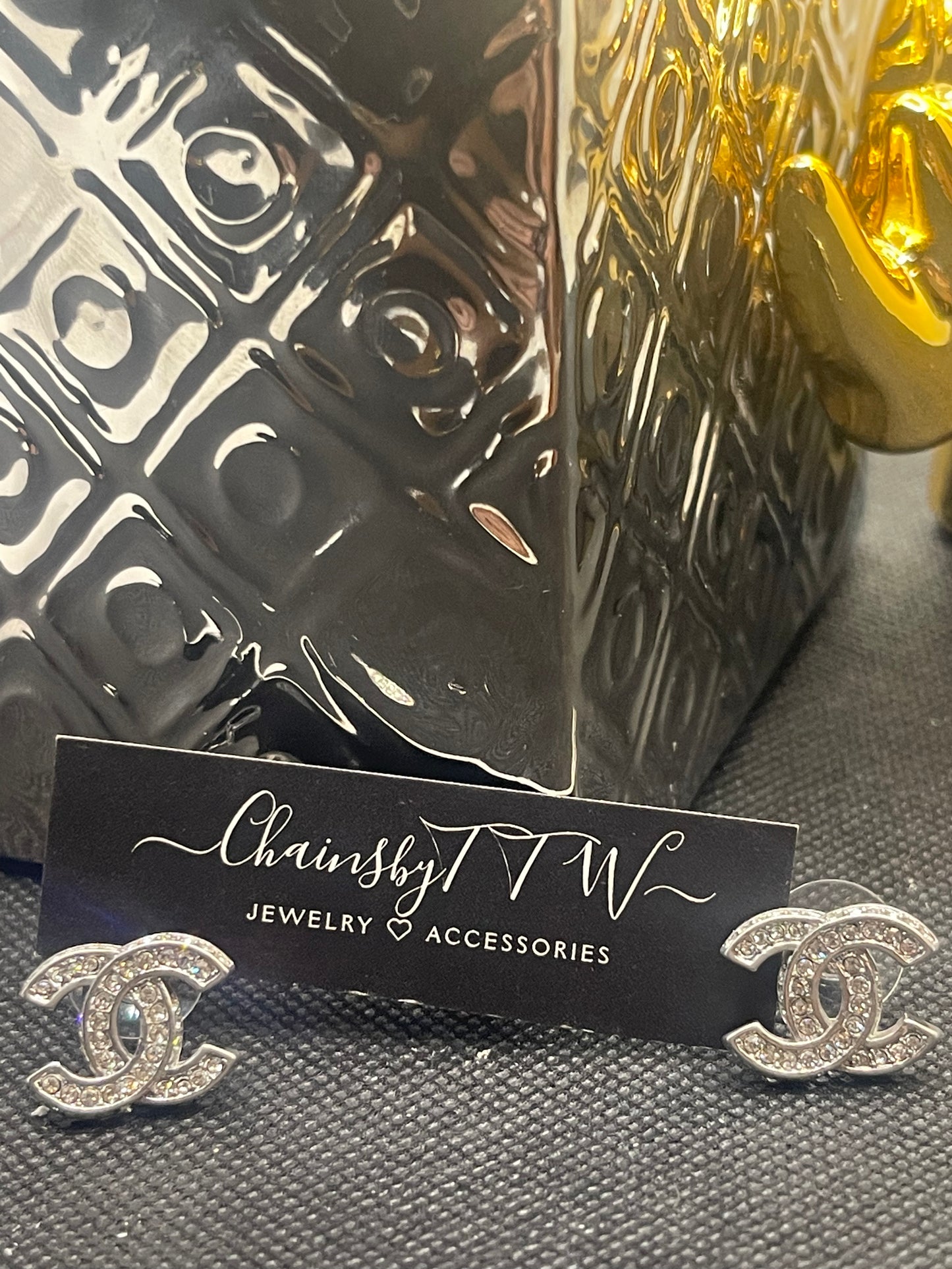 C is for Candy Rhinestone Stud Earrings