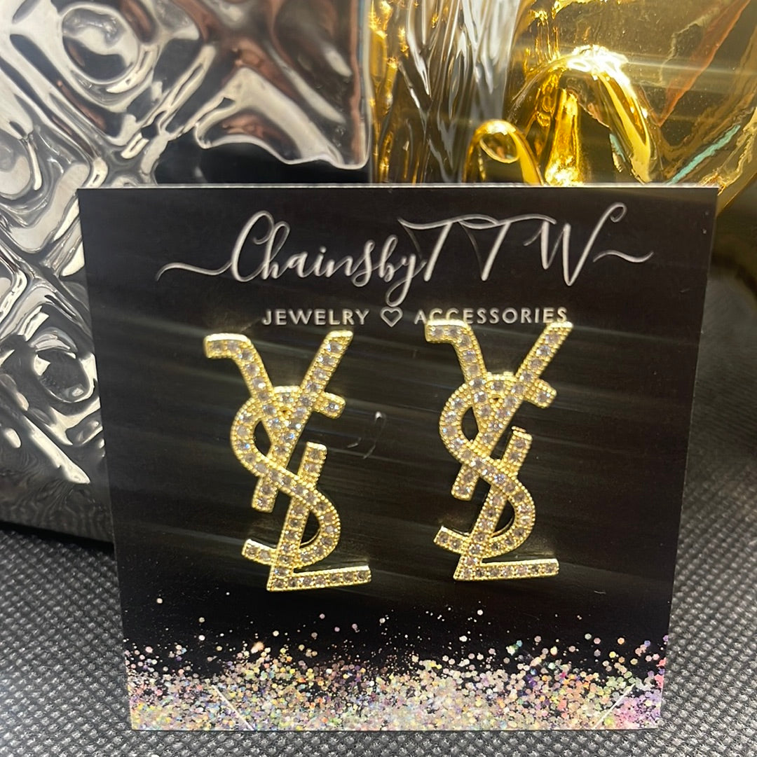 Young Stupid Love Rhinestone or Bamboo Style Fashion Earrings