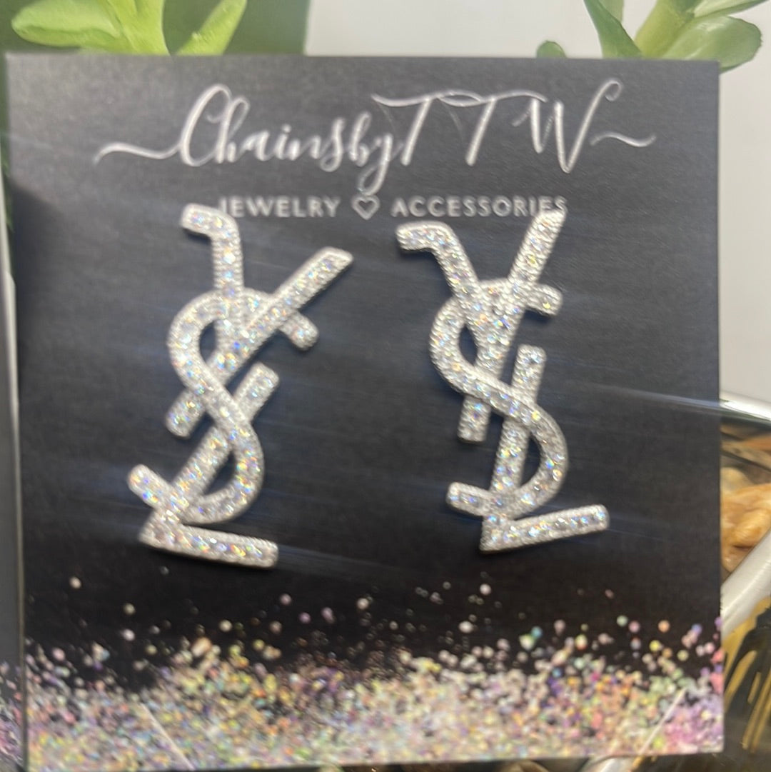 Young Stupid Love Rhinestone or Bamboo Style Fashion Earrings
