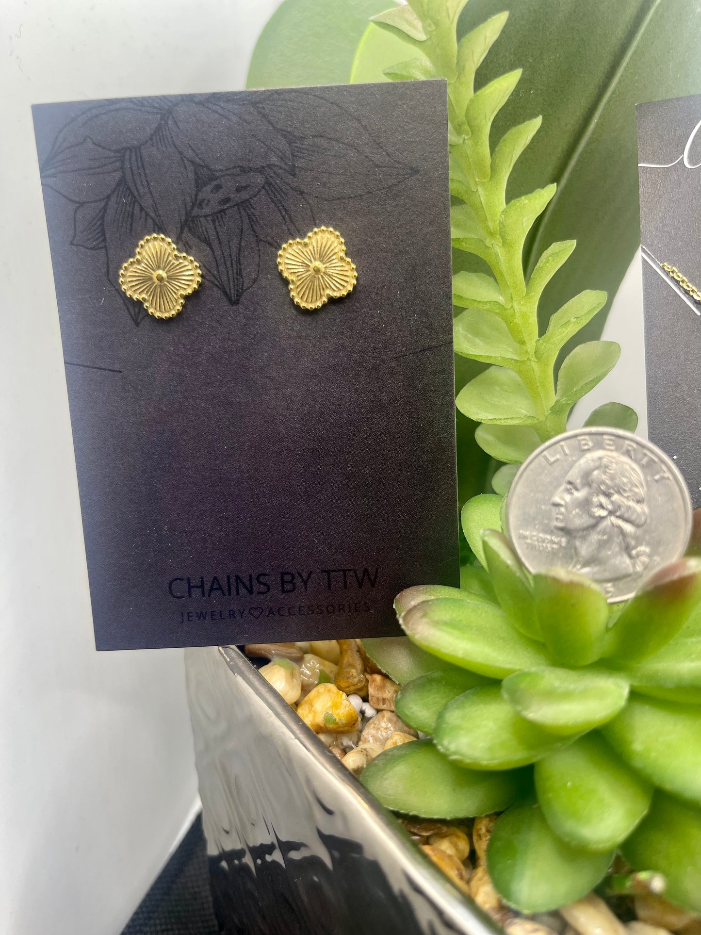 Lucky Clover Stud Earrings