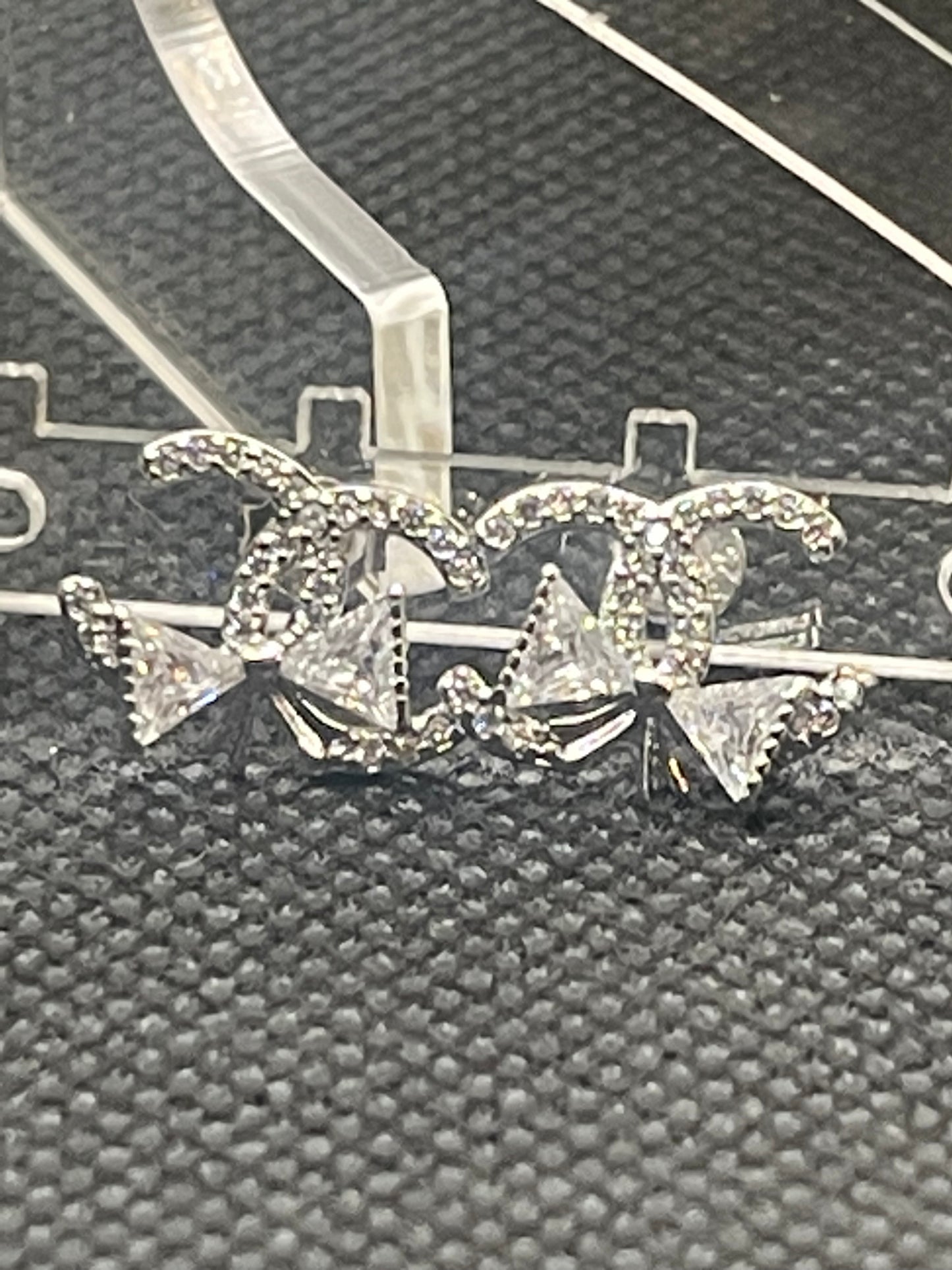 It’s The Double C For Me Rhinestone Earrings