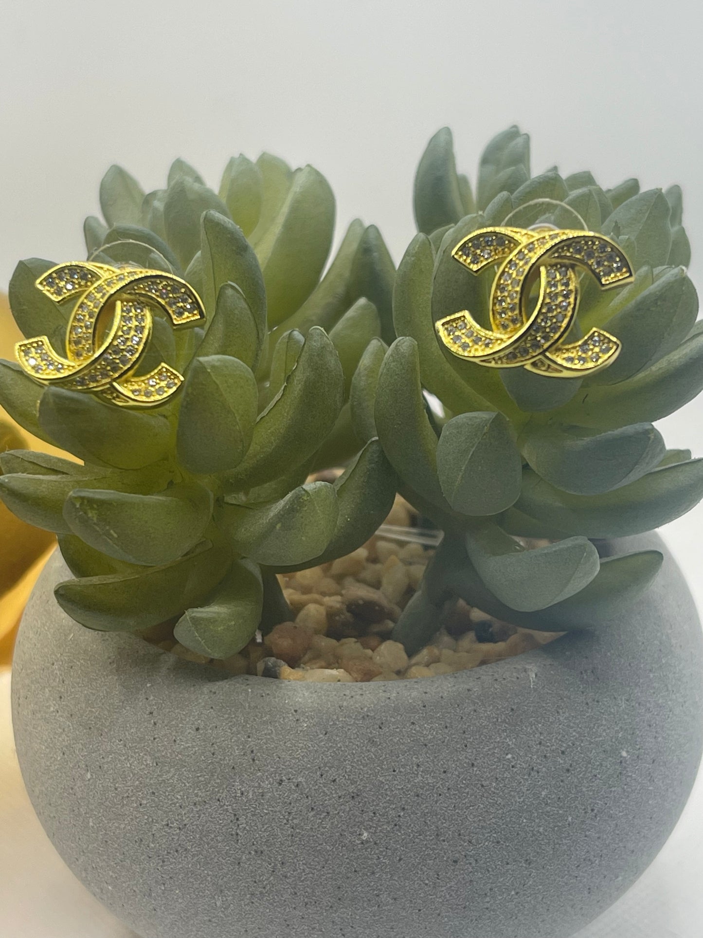 C is for Chunky, Rhinestone Large Stud-Style Earrings