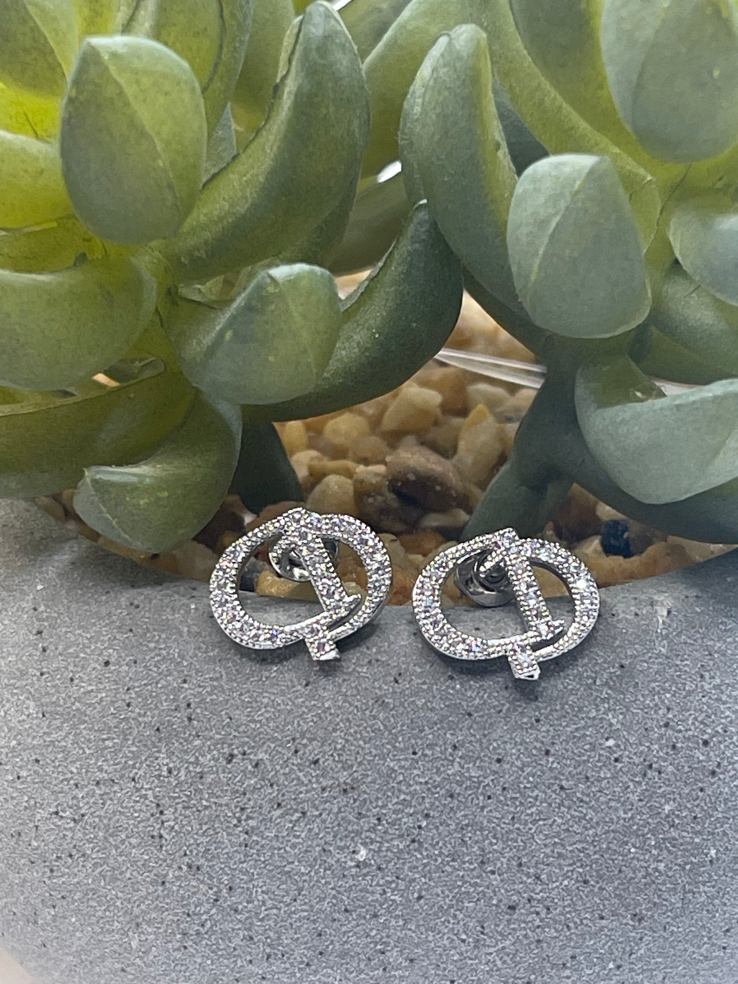 Cease and Desist Rhinestone Earrings
