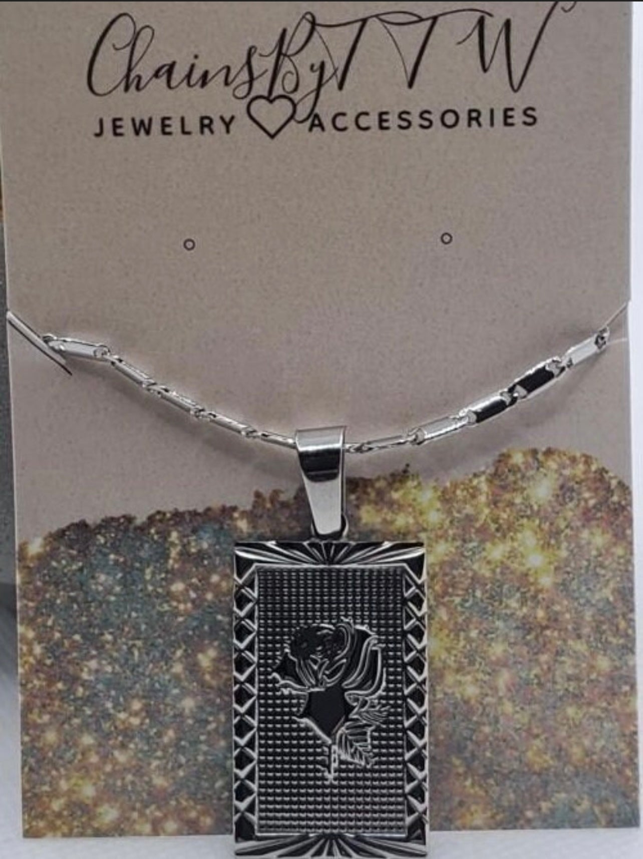 Romantic, Rose Stamp Style Necklace