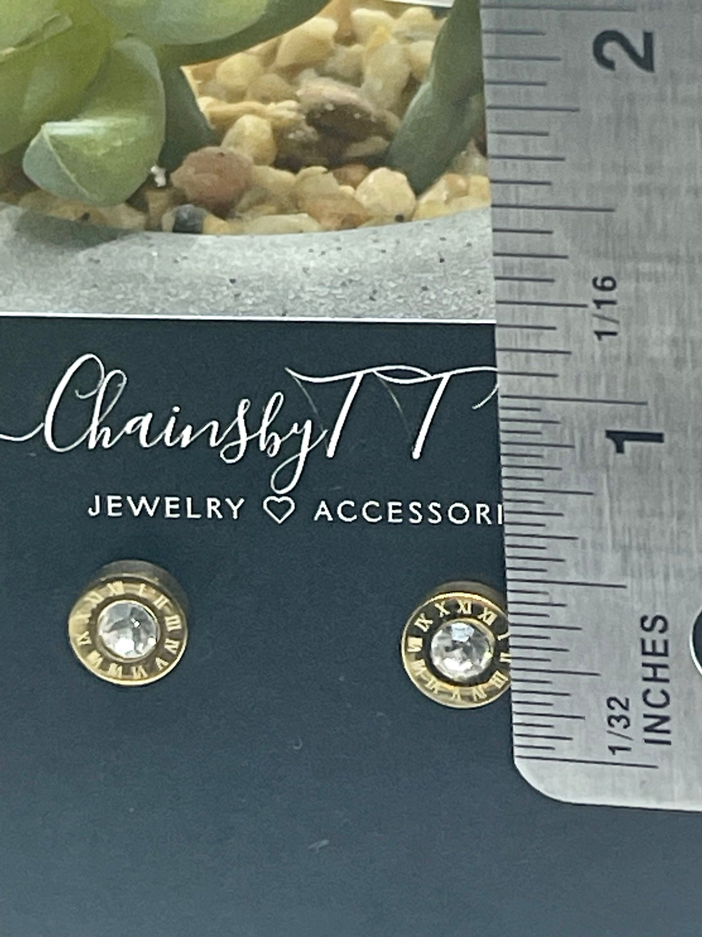 Roman Numeral Stud Earrings
