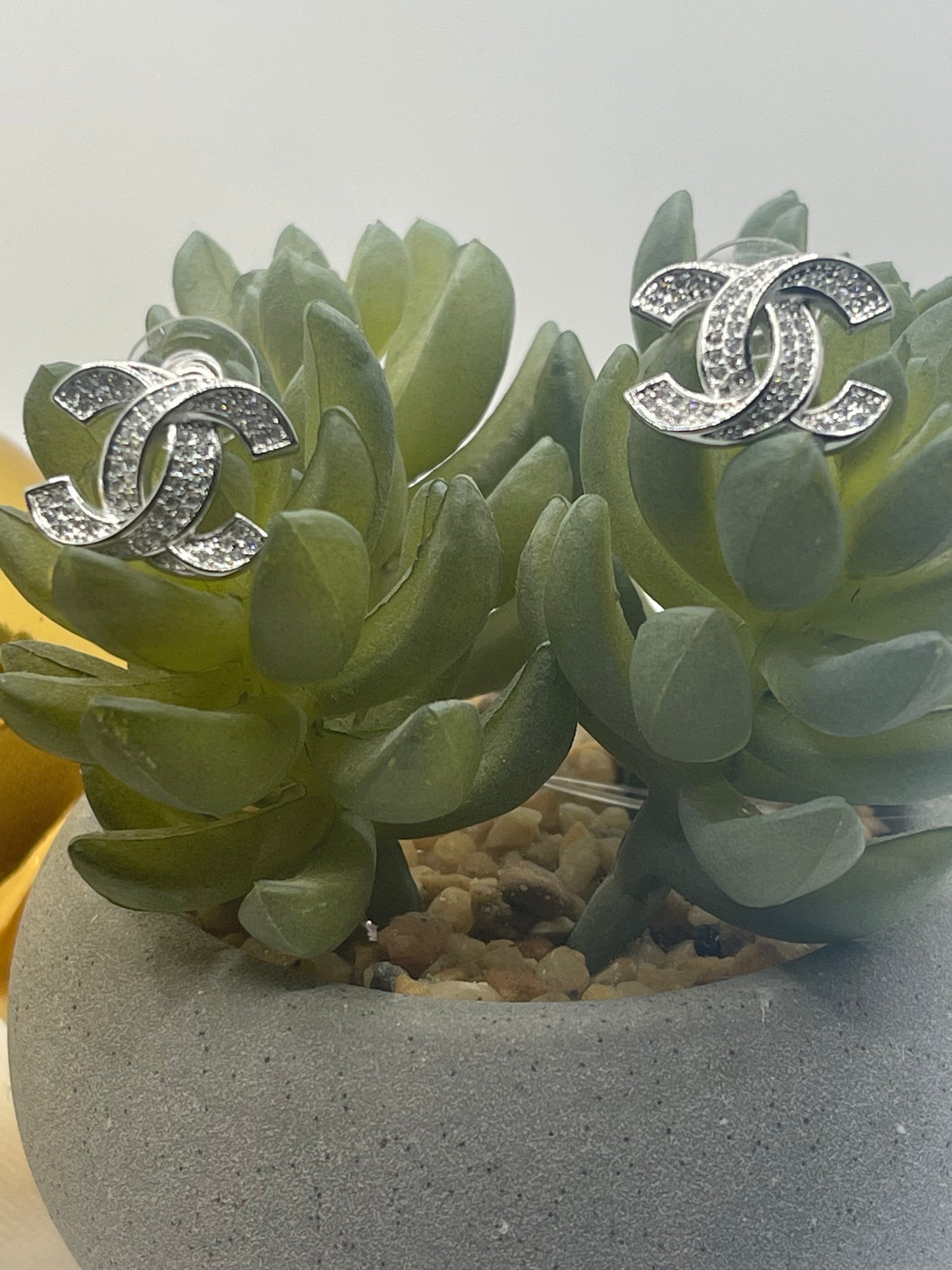 C is for Chunky, Rhinestone Large Stud-Style Earrings