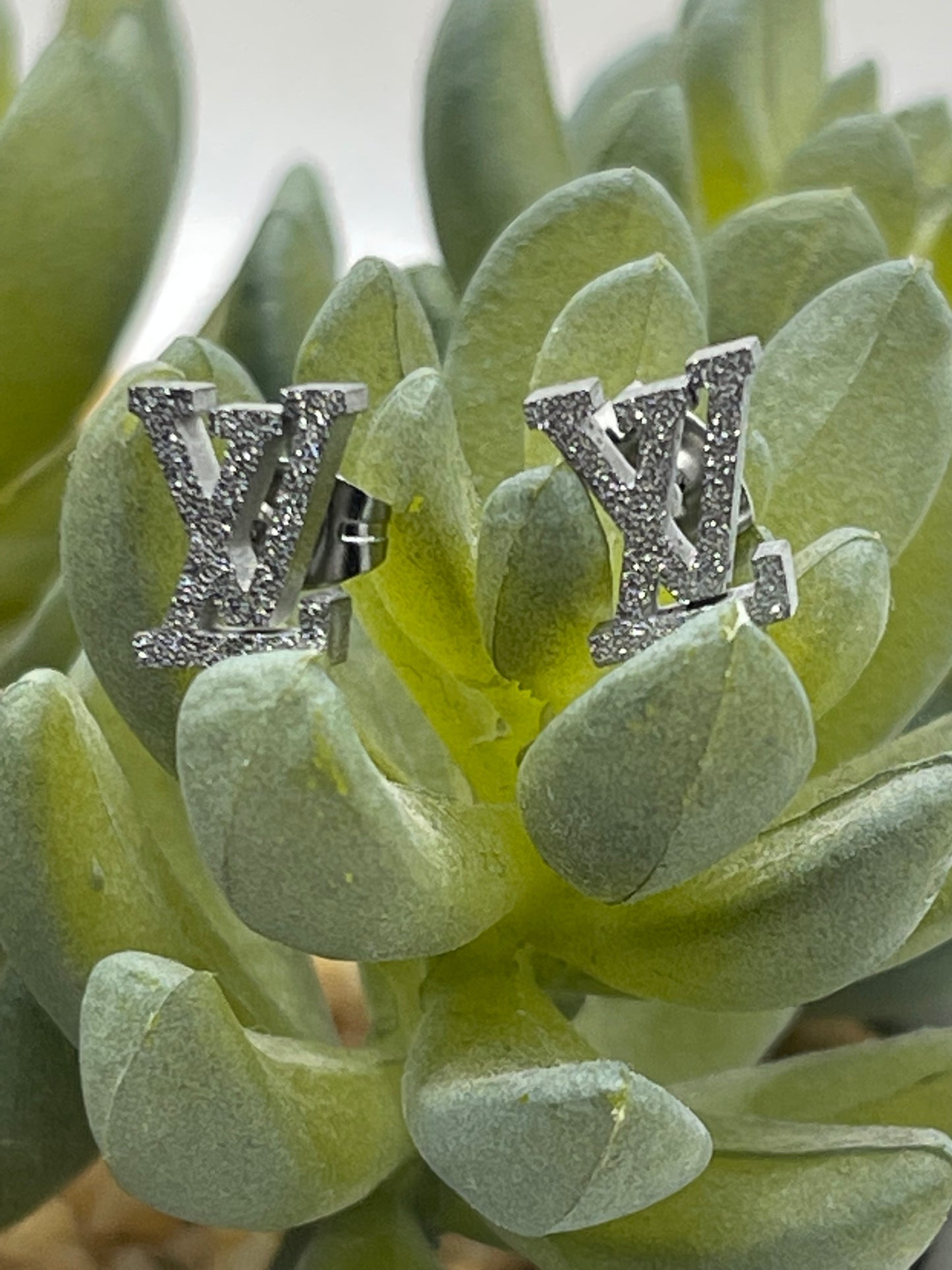 Mini Initial L & V Earrings