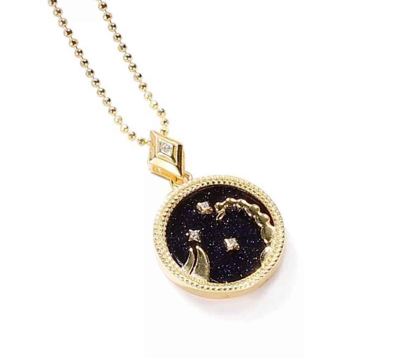 Sandstone Celestial Zodiac Sign Necklace