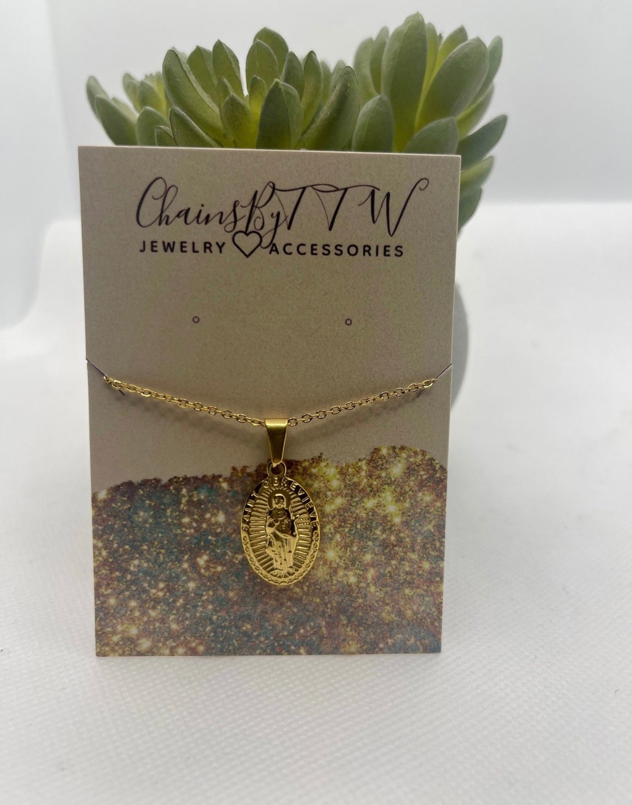 Gold Virgin Mary, Virgen de Guadalupe Necklace