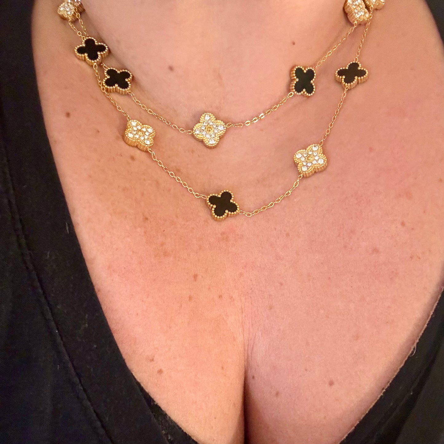 Long Clover Necklace Necklace
