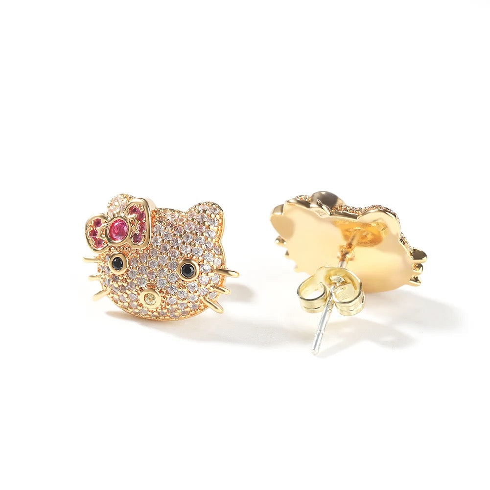 Hola Kitty Stud Earrings