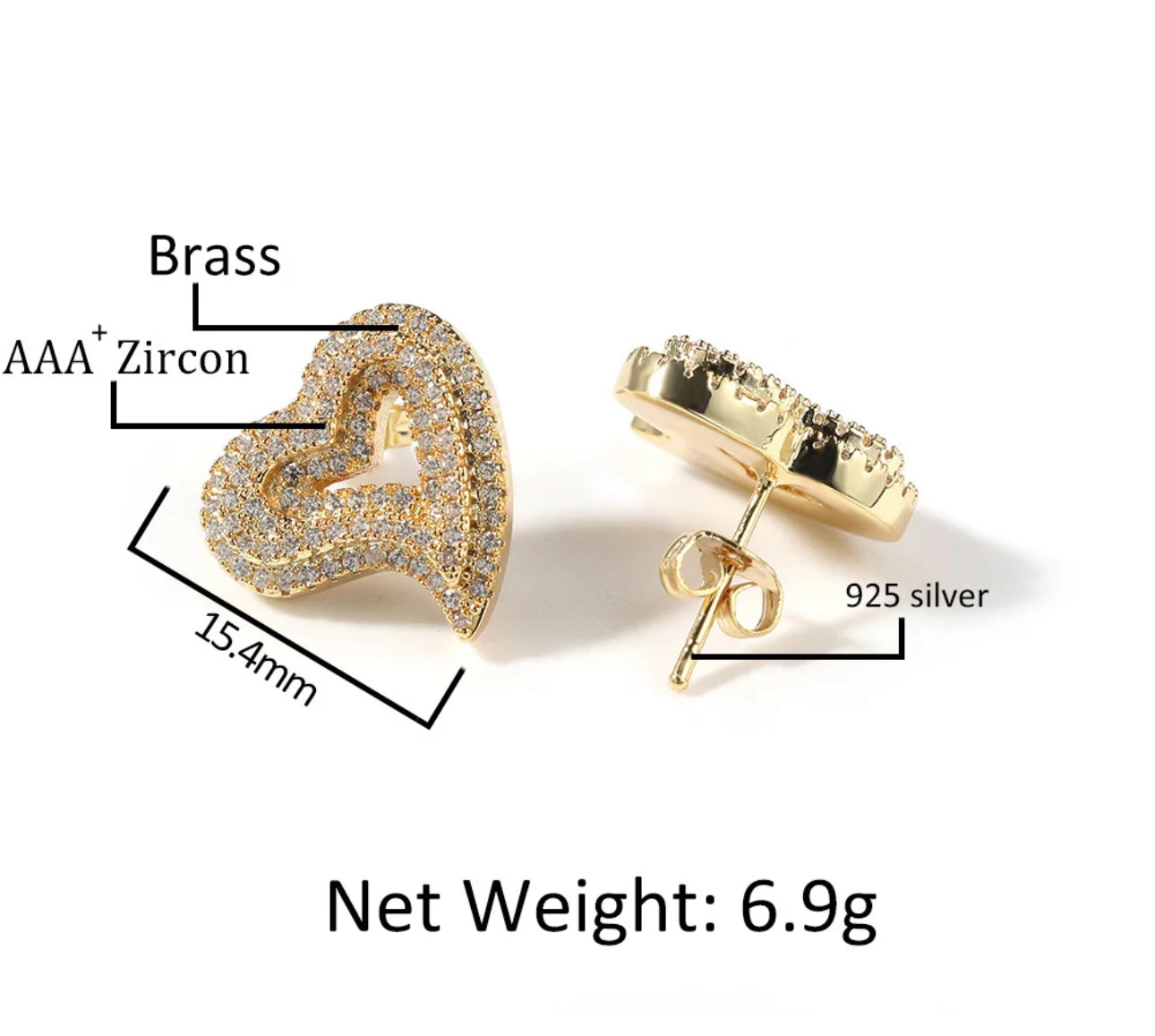 Hole in My Heart Stud Earrings