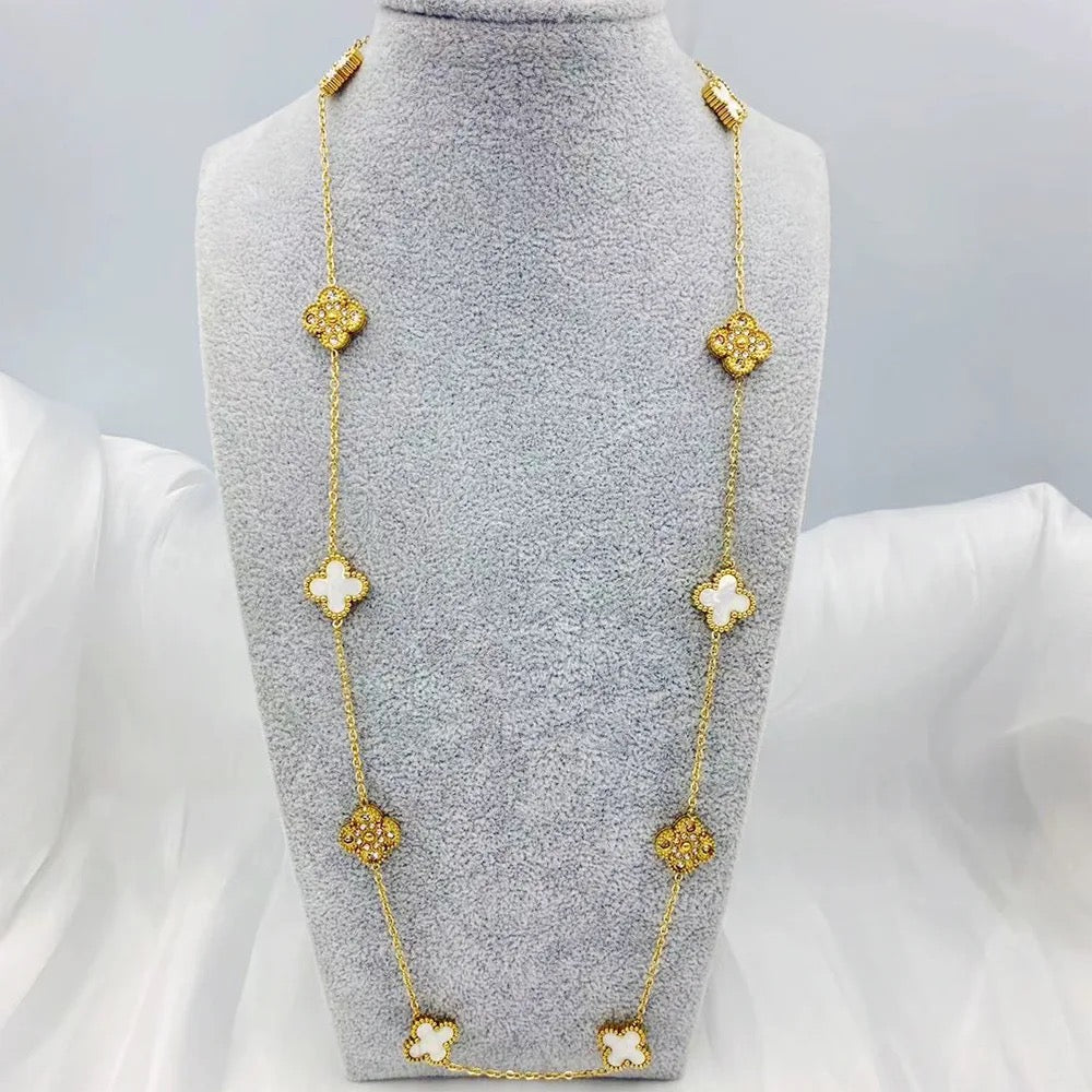 Long Clover Necklace Necklace