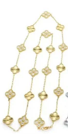 Long Clover Necklace Necklace