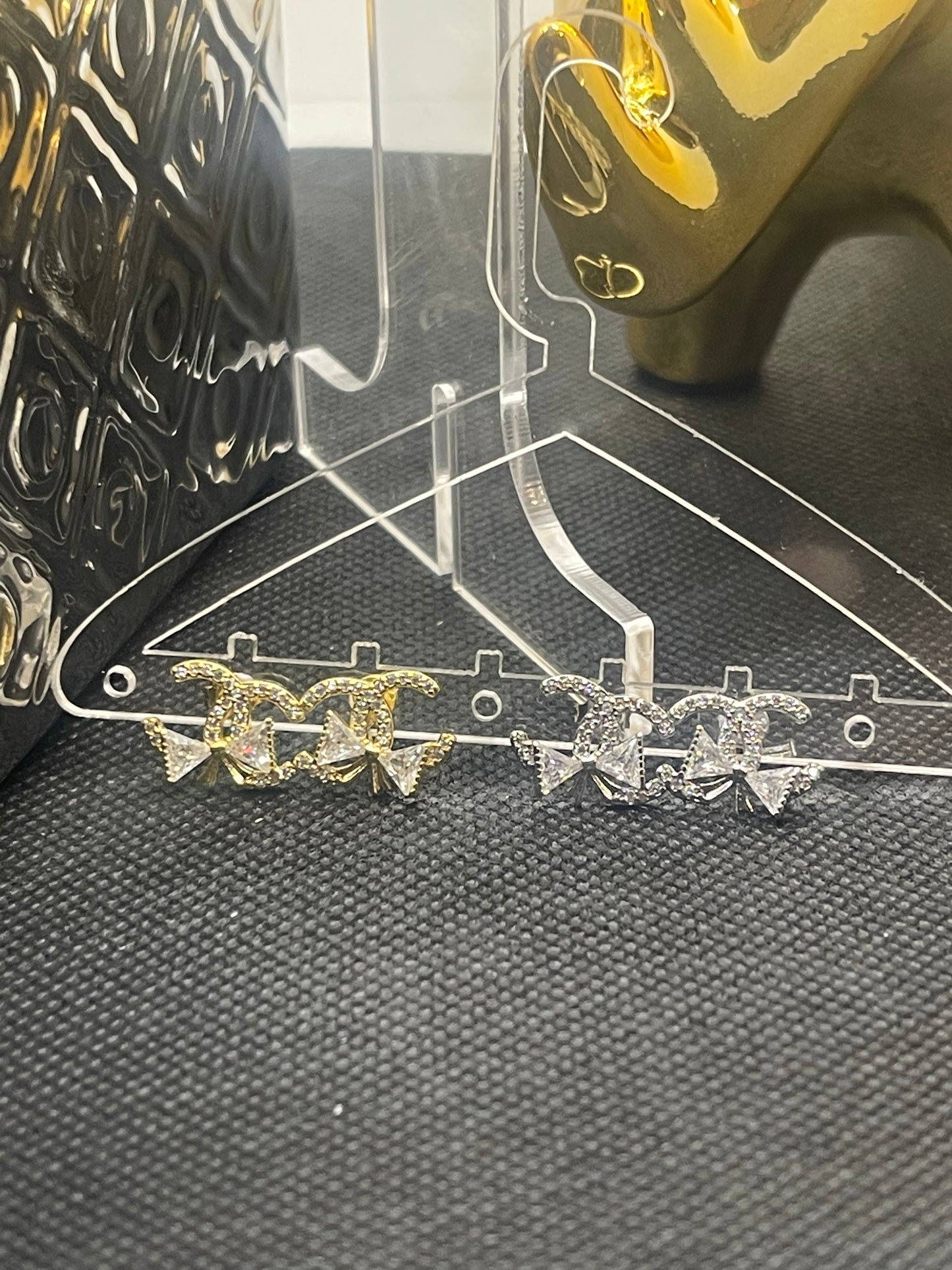 It’s The Double C For Me Rhinestone Earrings