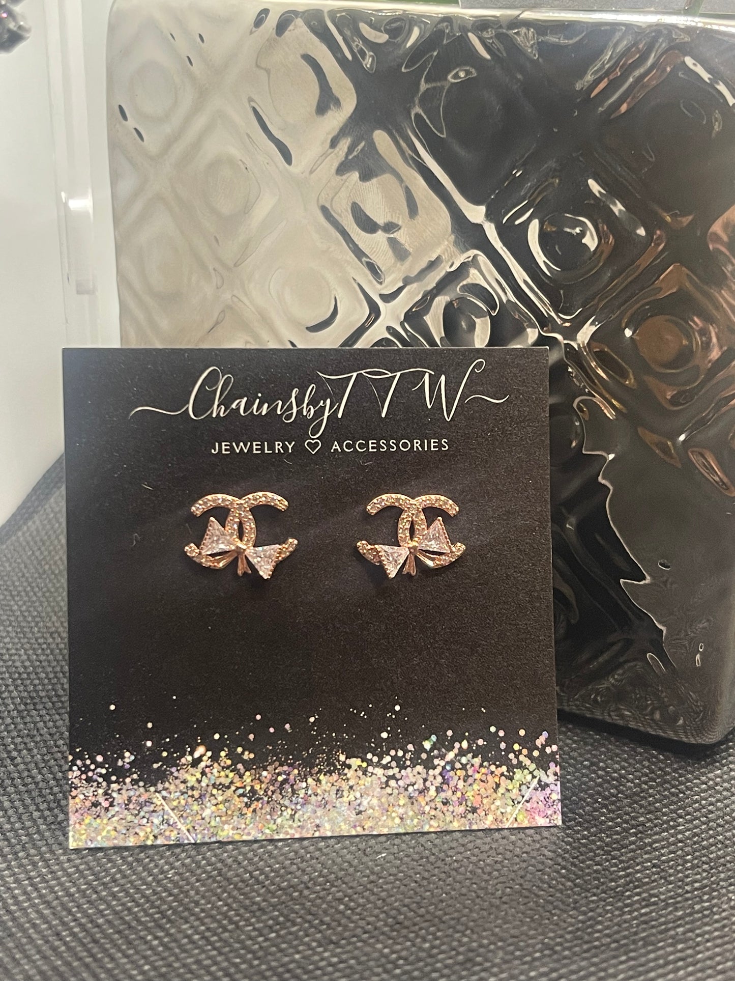 It’s The Double C For Me Rhinestone Earrings