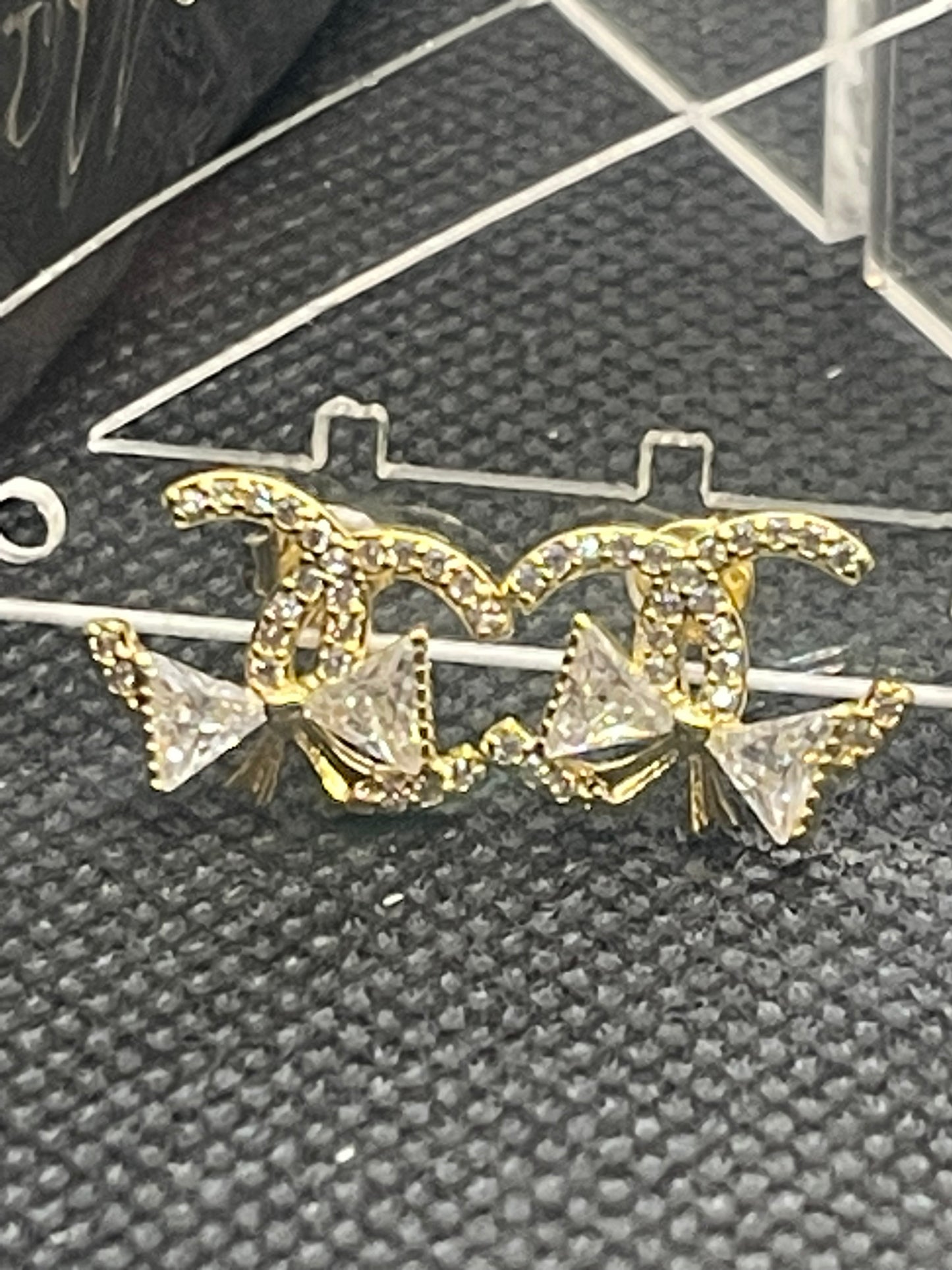 It’s The Double C For Me Rhinestone Earrings