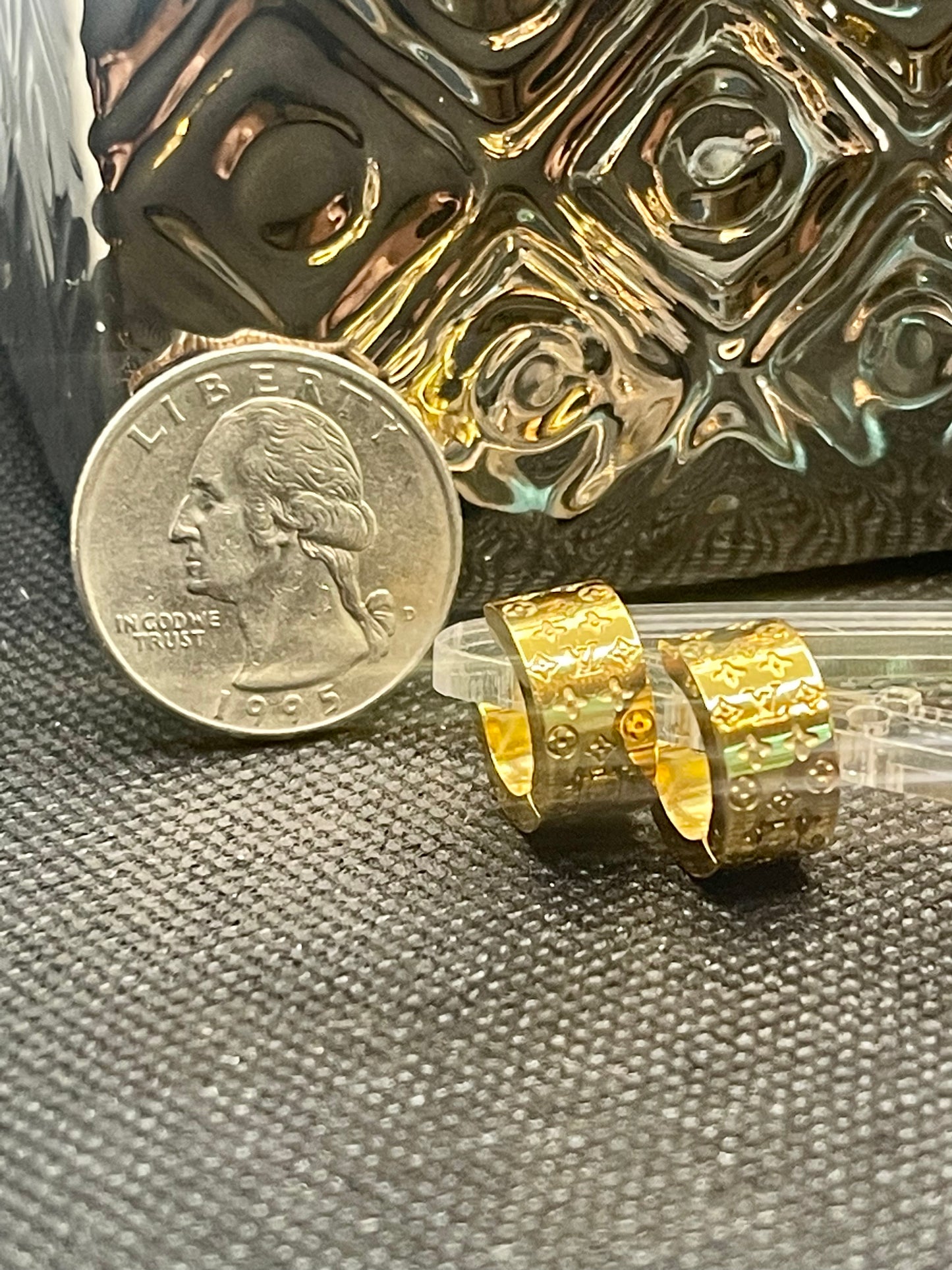 Clover Huggie Style Hoop Earrings