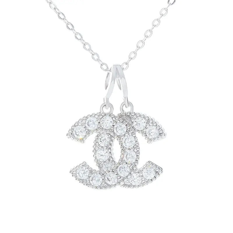 Swinging CCs Rhinestone Necklace