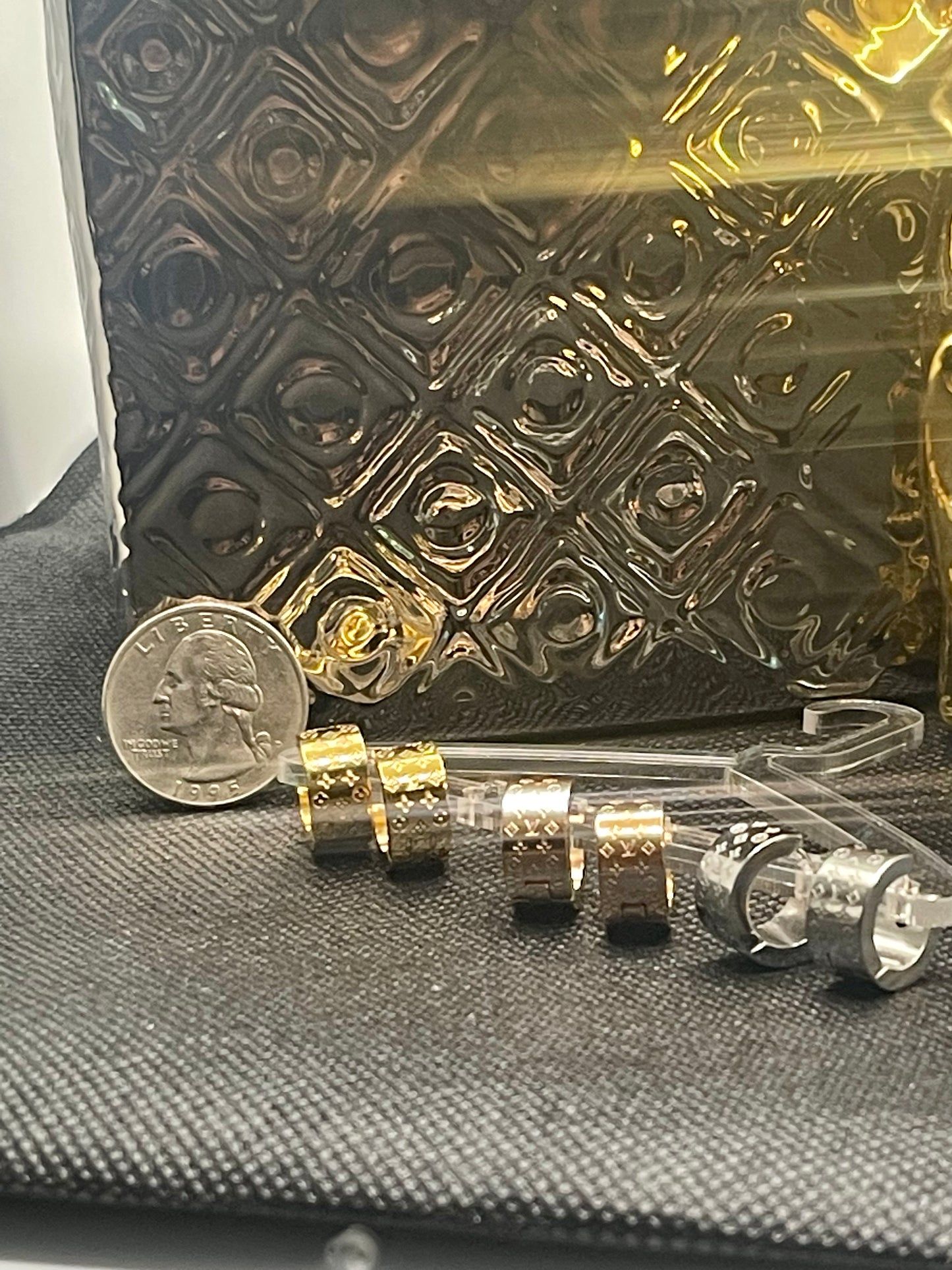 Clover Huggie Style Hoop Earrings