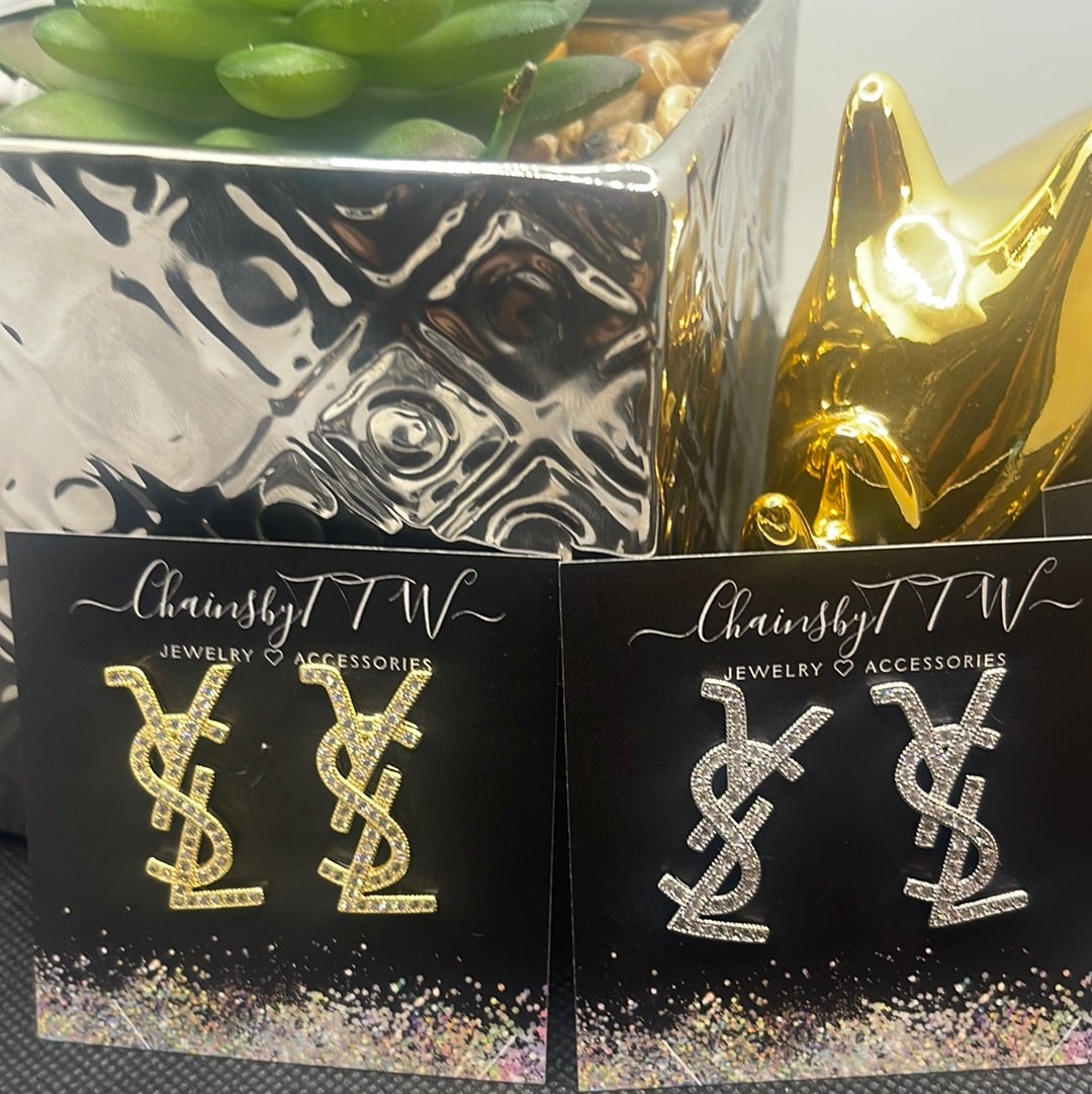 Young Stupid Love Rhinestone or Bamboo Style Fashion Earrings