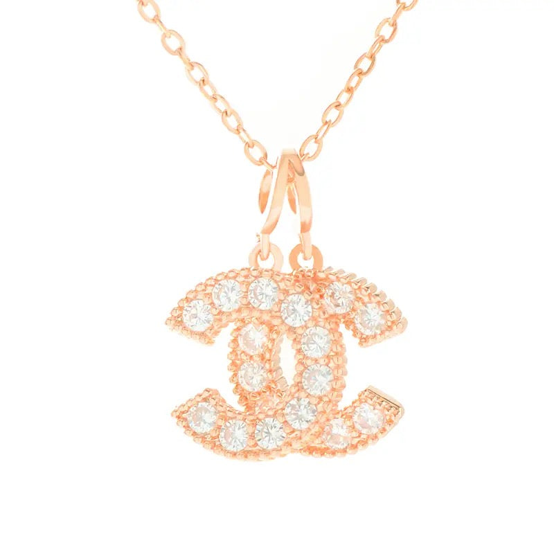 Swinging CCs Rhinestone Necklace