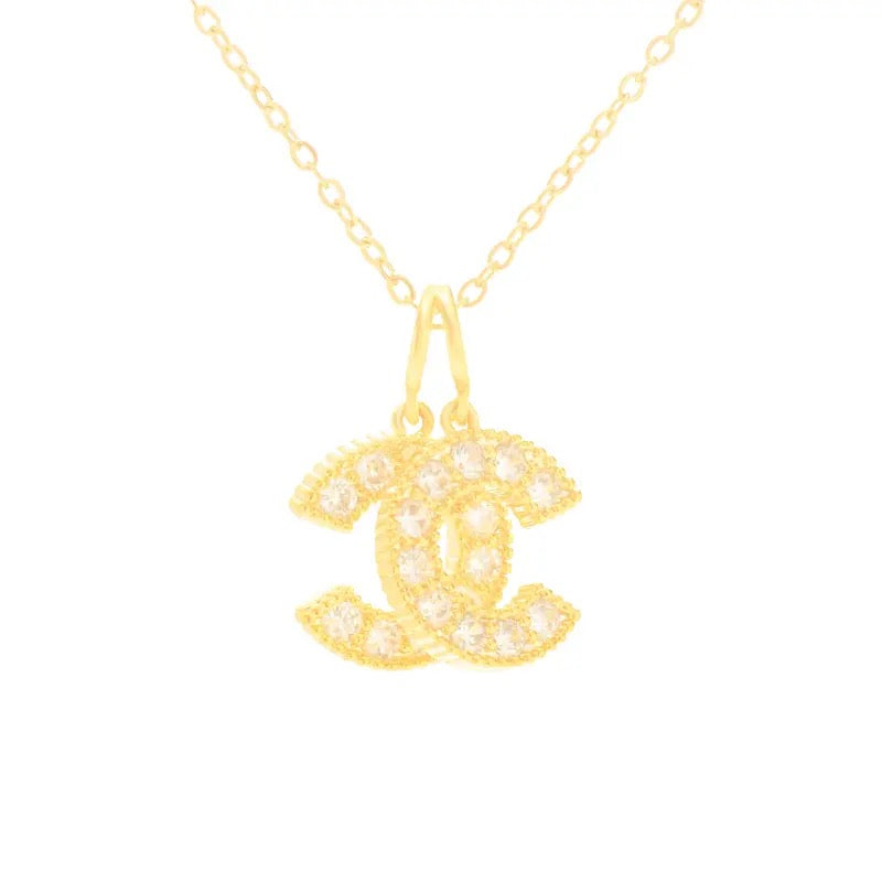 Swinging CCs Rhinestone Necklace