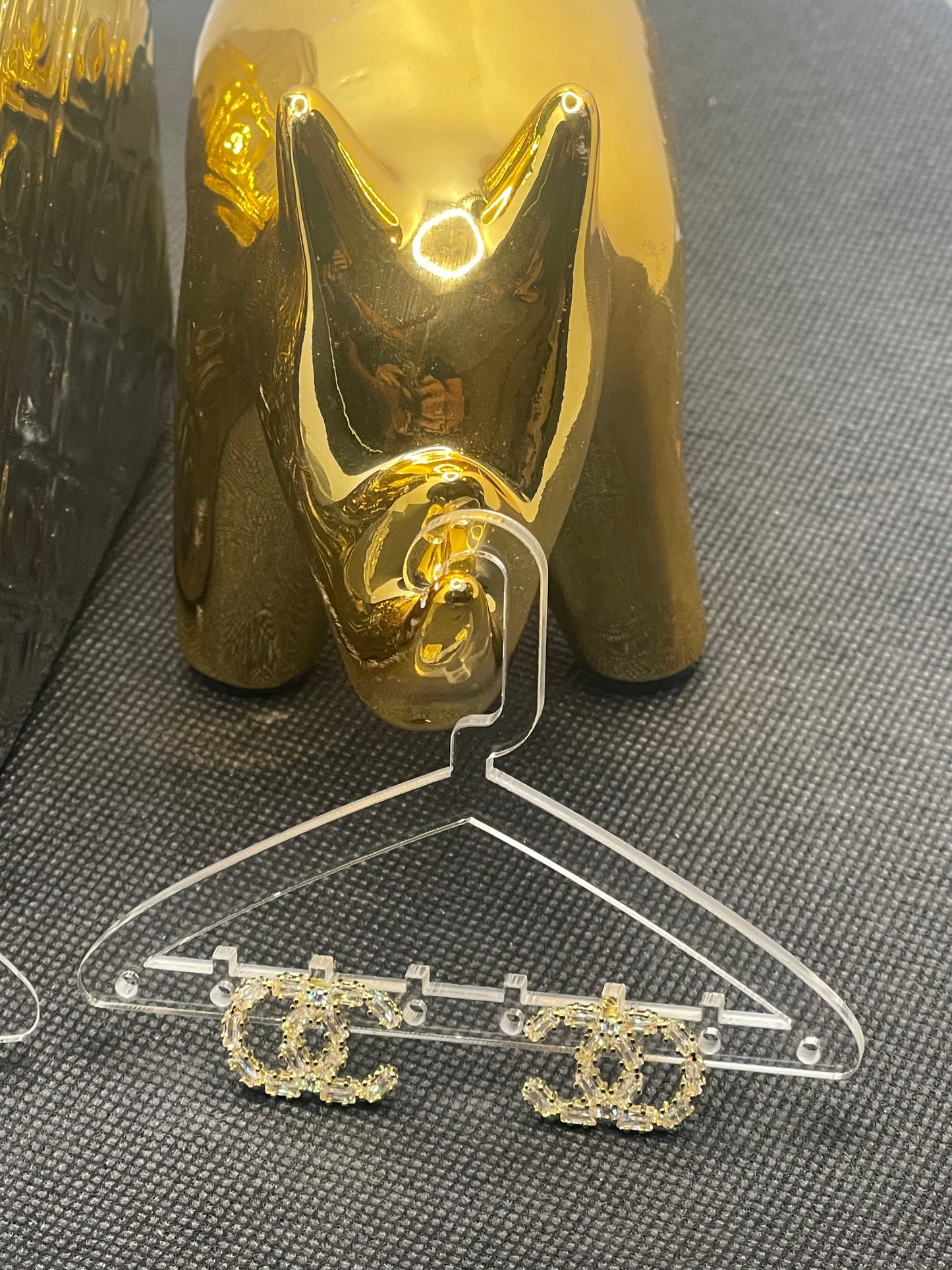 Sparkling C is for Cathy Rhinestone Earrings