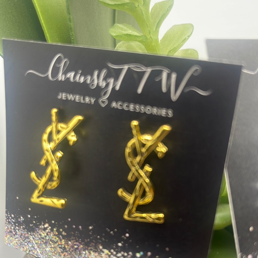 Young Stupid Love Rhinestone or Bamboo Style Fashion Earrings