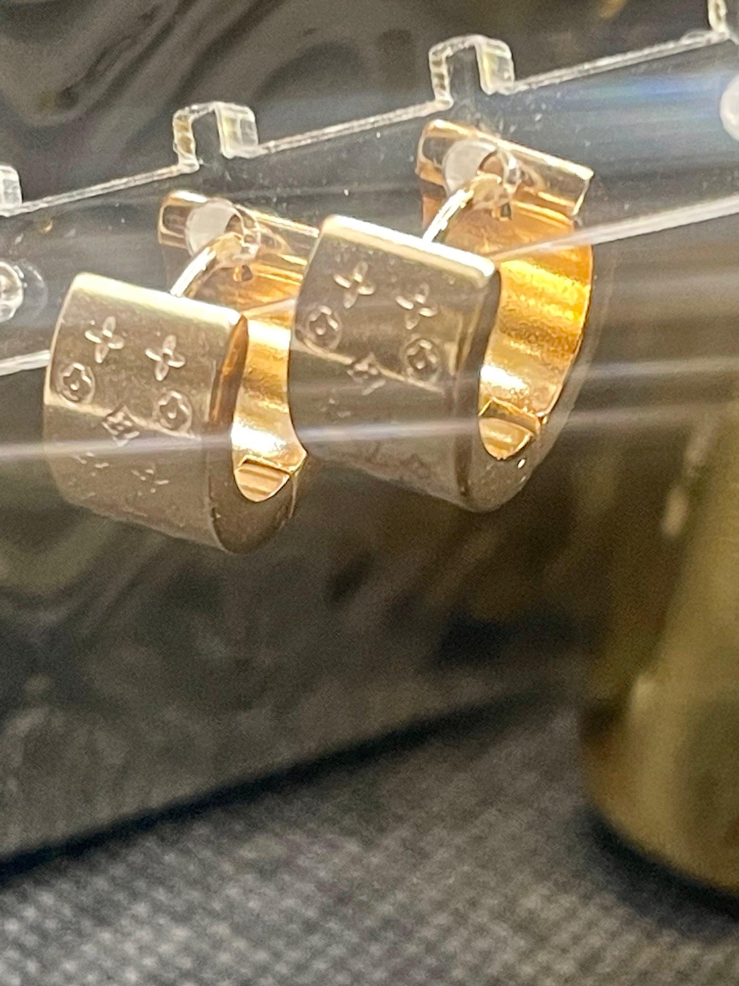 Clover Huggie Style Hoop Earrings