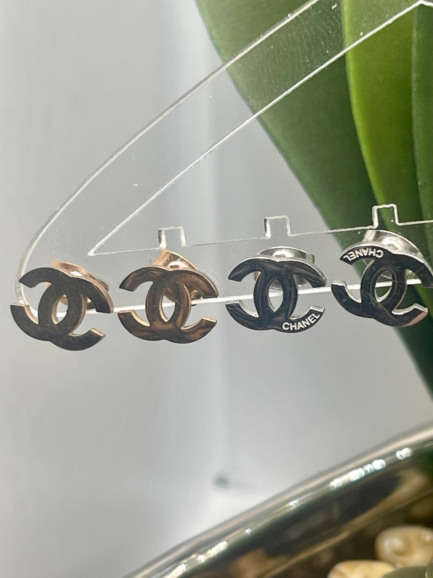 Mini Initial C is for Caring Earrings
