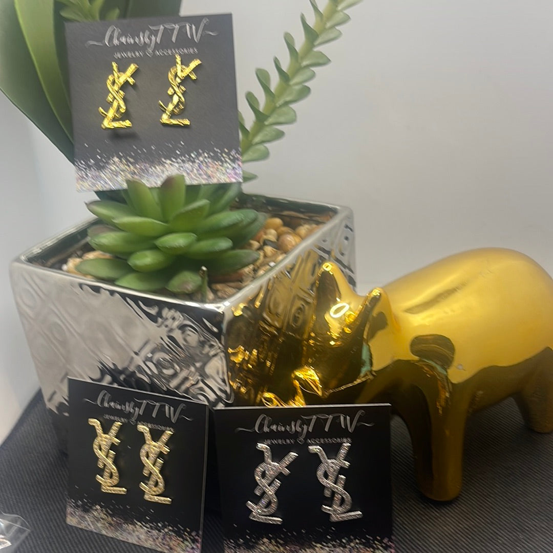 Young Stupid Love Rhinestone or Bamboo Style Fashion Earrings