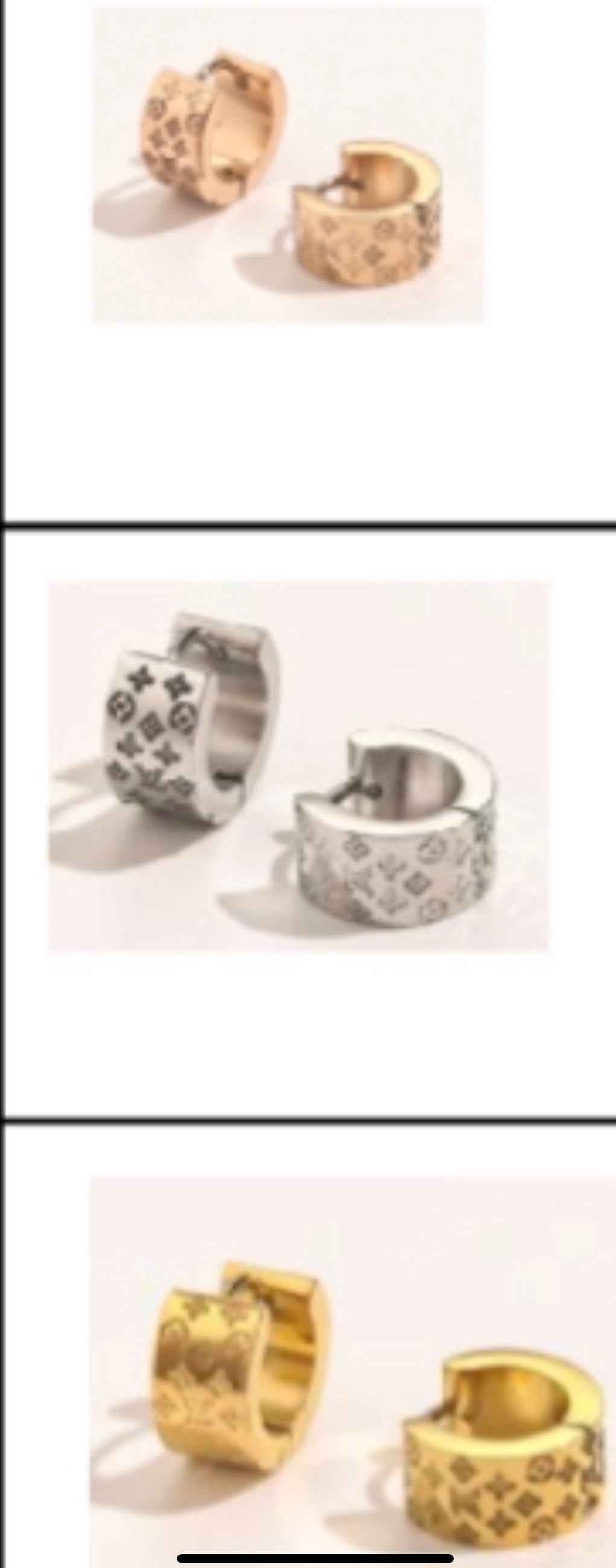Clover Huggie Style Hoop Earrings