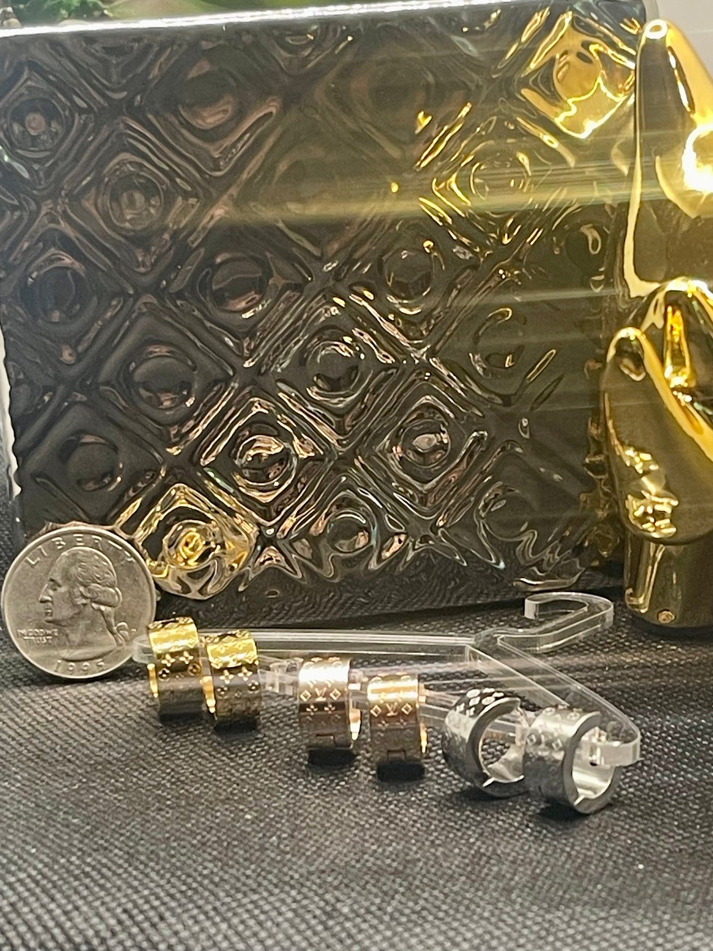 Clover Huggie Style Hoop Earrings
