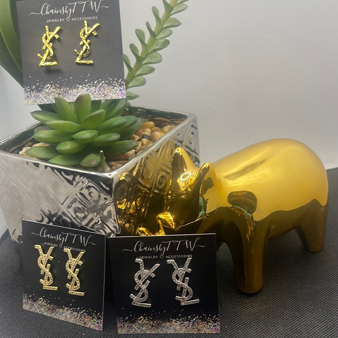 Young Stupid Love Rhinestone or Bamboo Style Fashion Earrings