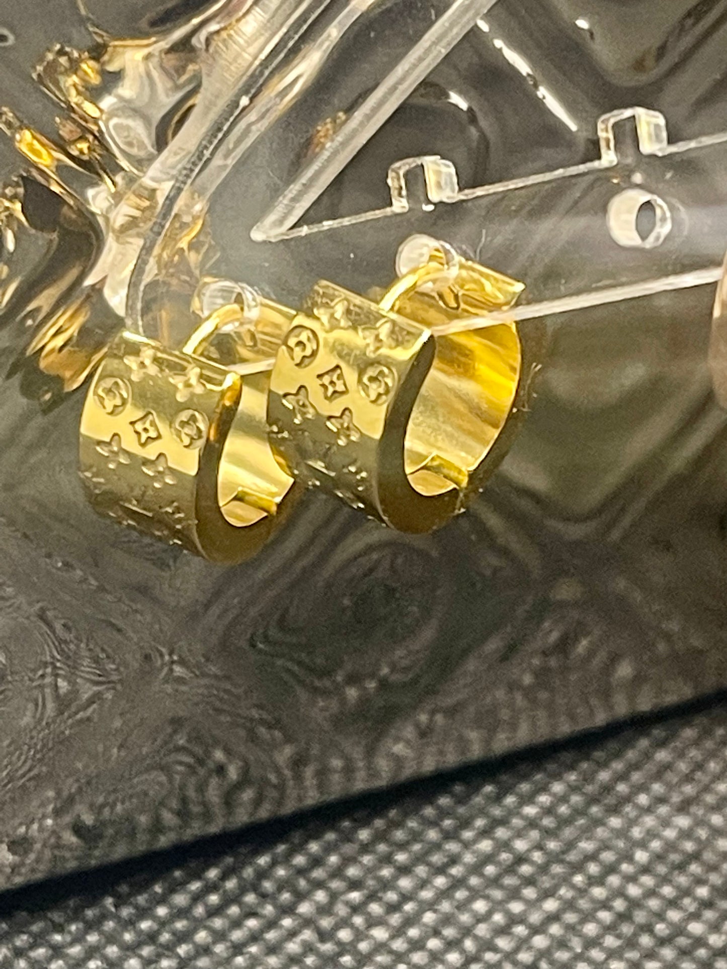 Clover Huggie Style Hoop Earrings