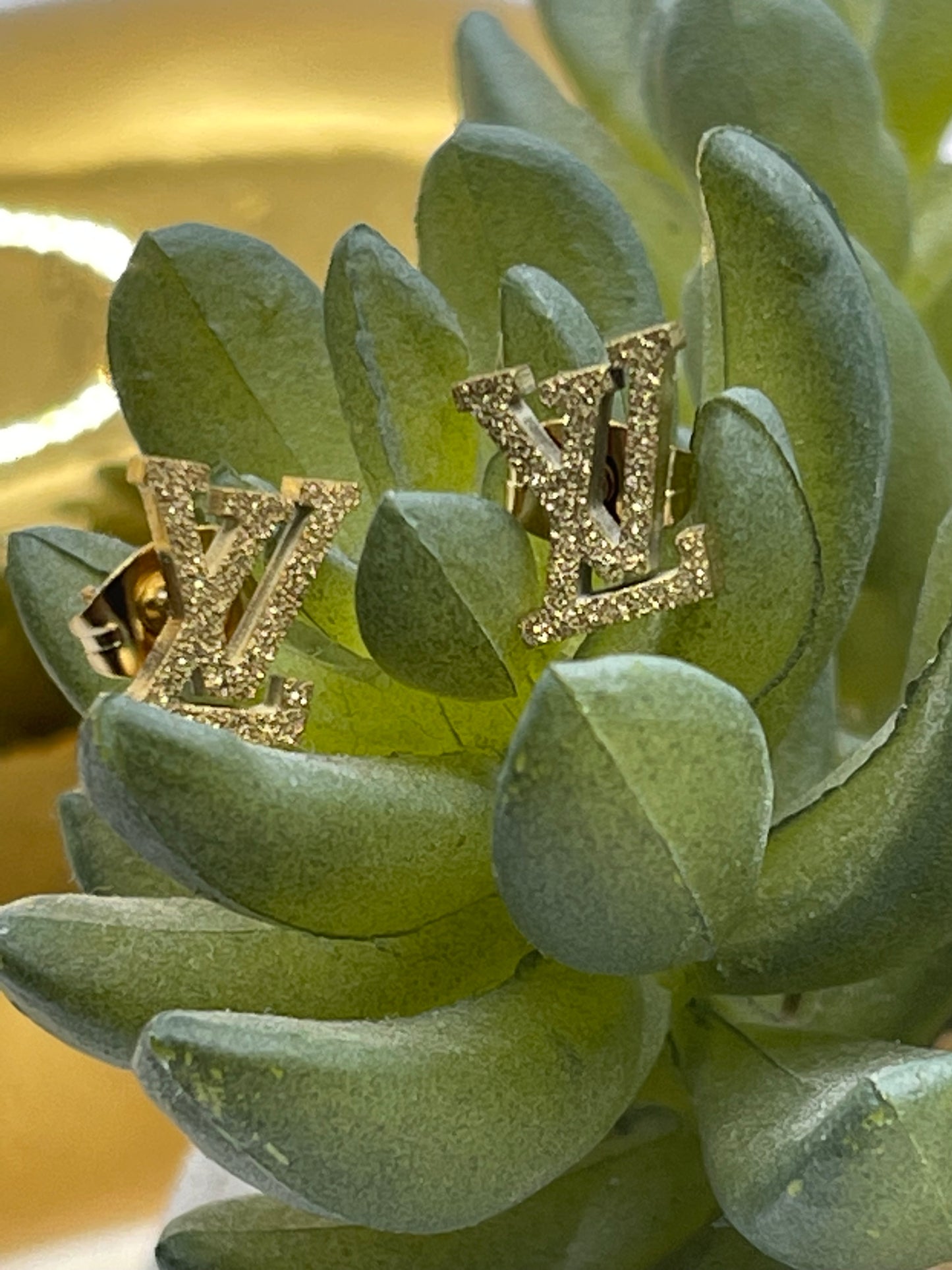 Mini Initial L & V Earrings