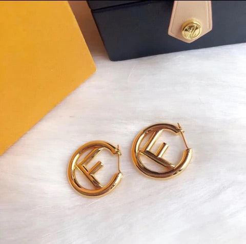 F is for Fashion, Gold Hoop Earrings