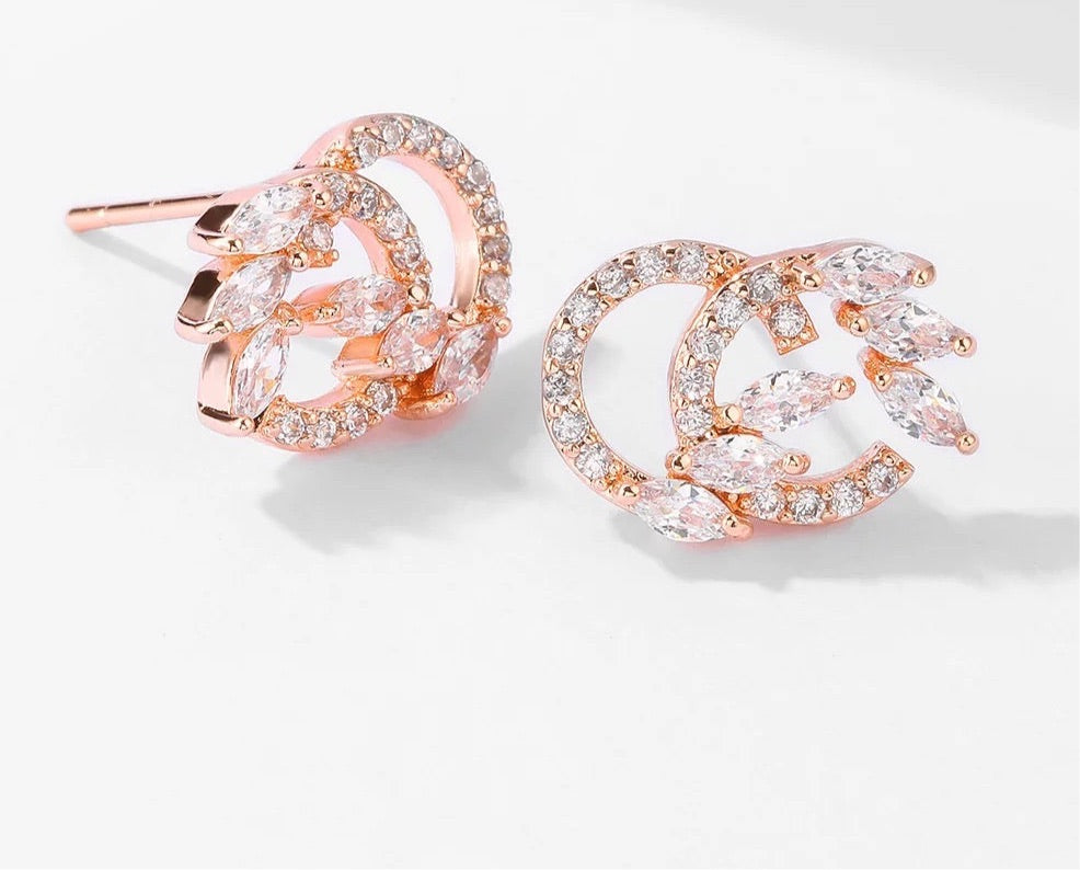 Flare Rhinestone Chrissy Earrings