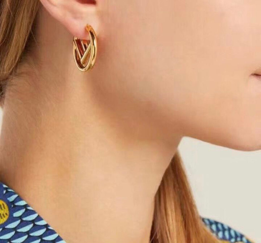 F is for Fashion, Gold Hoop Earrings