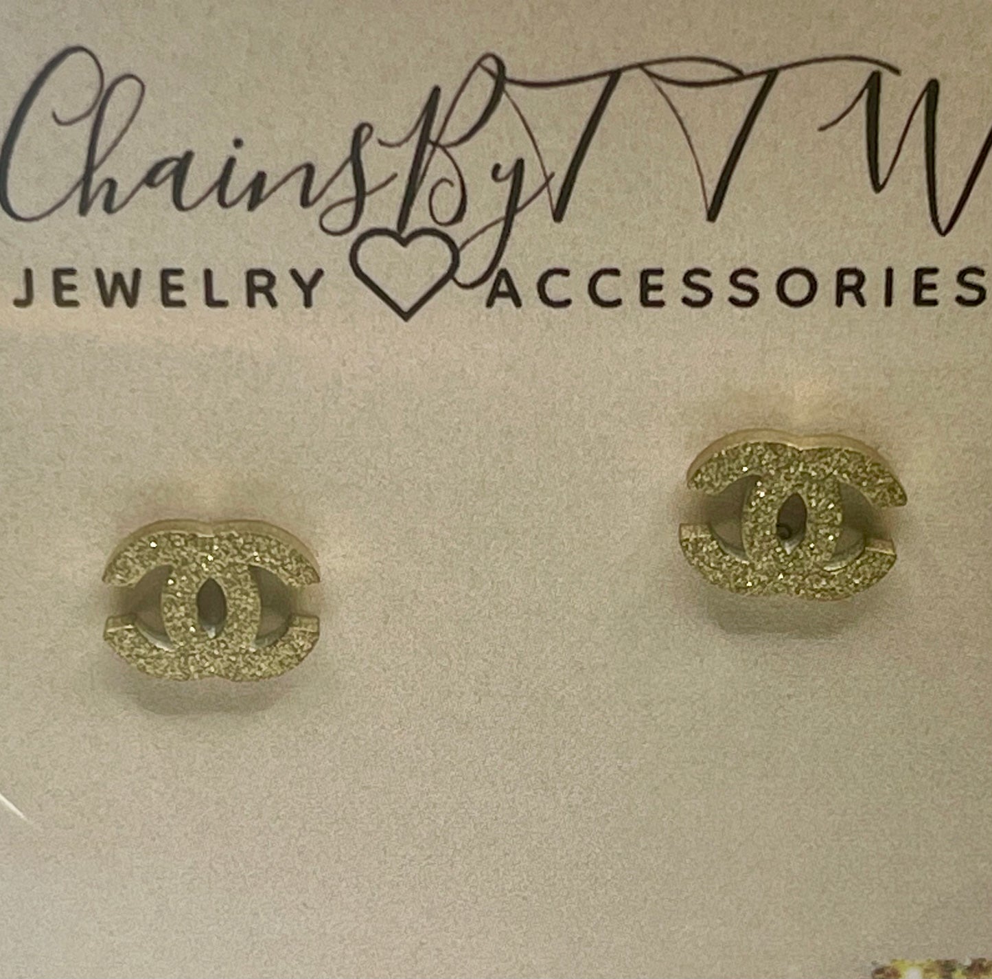 Mini Initial C is for Caring Earrings