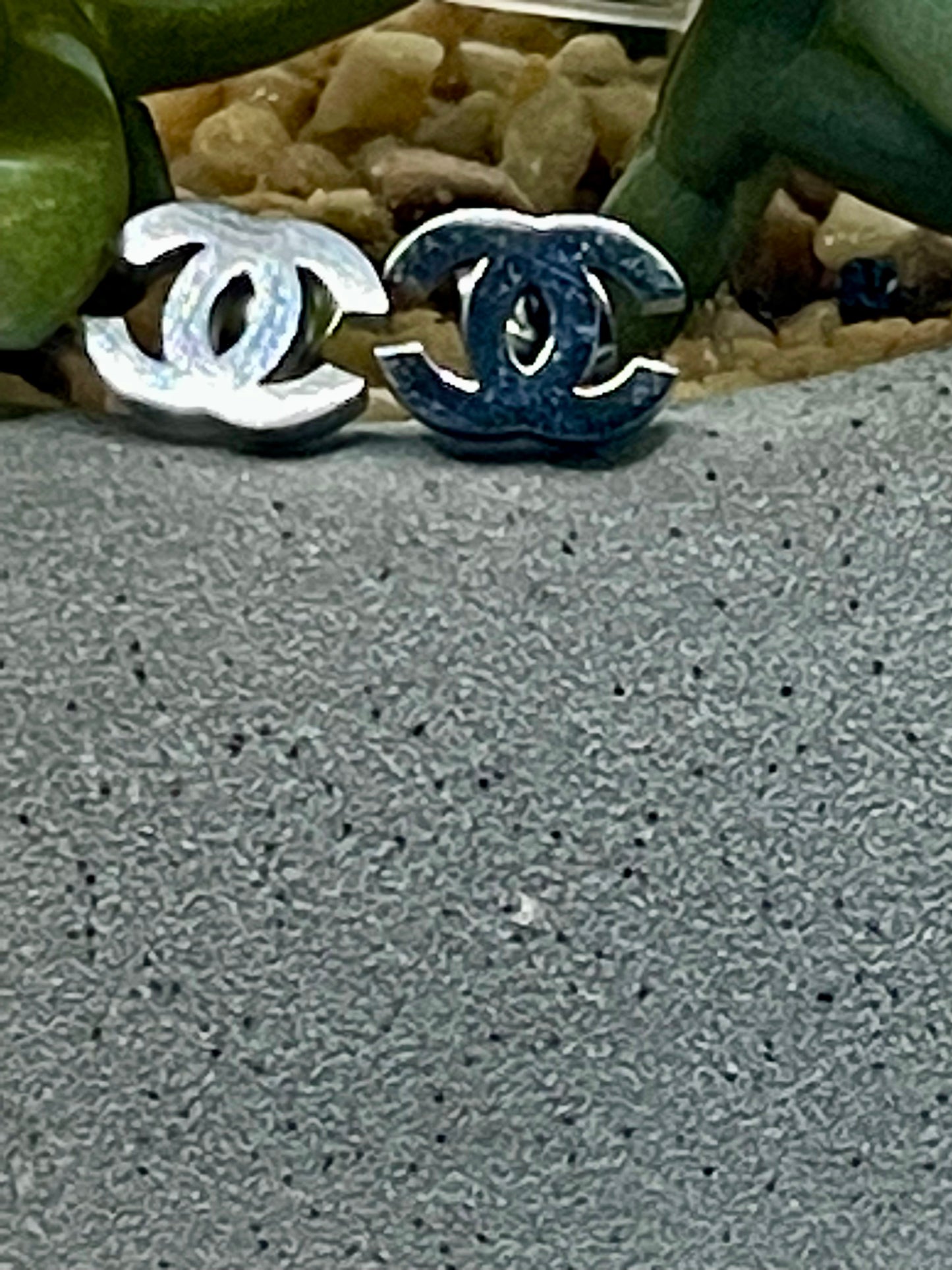 Mini Initial C is for Caring Earrings