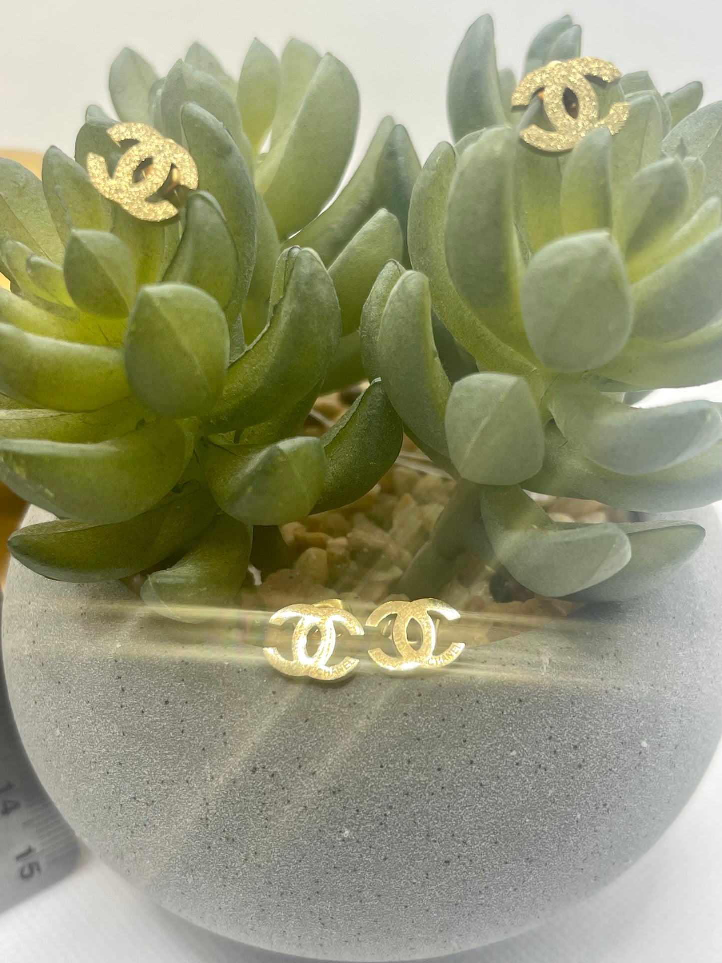 Mini Initial C is for Caring Earrings