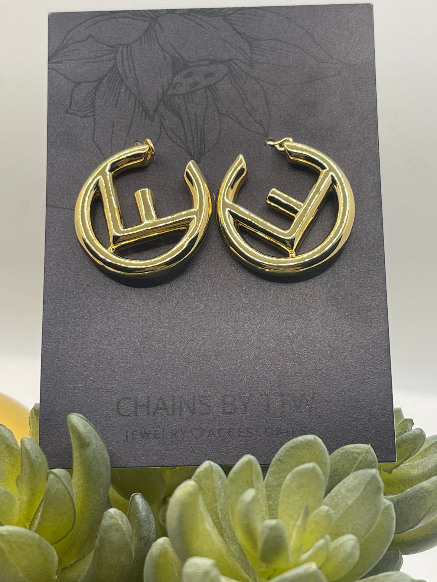 F is for Fashion, Gold Hoop Earrings