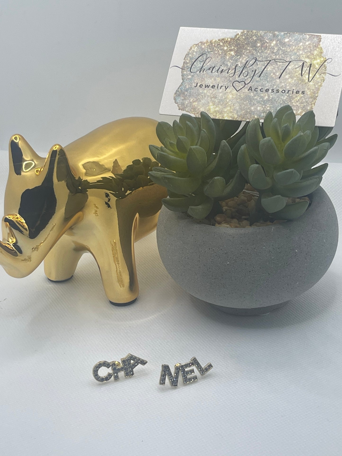 Nelly Phrase Stud Earrings