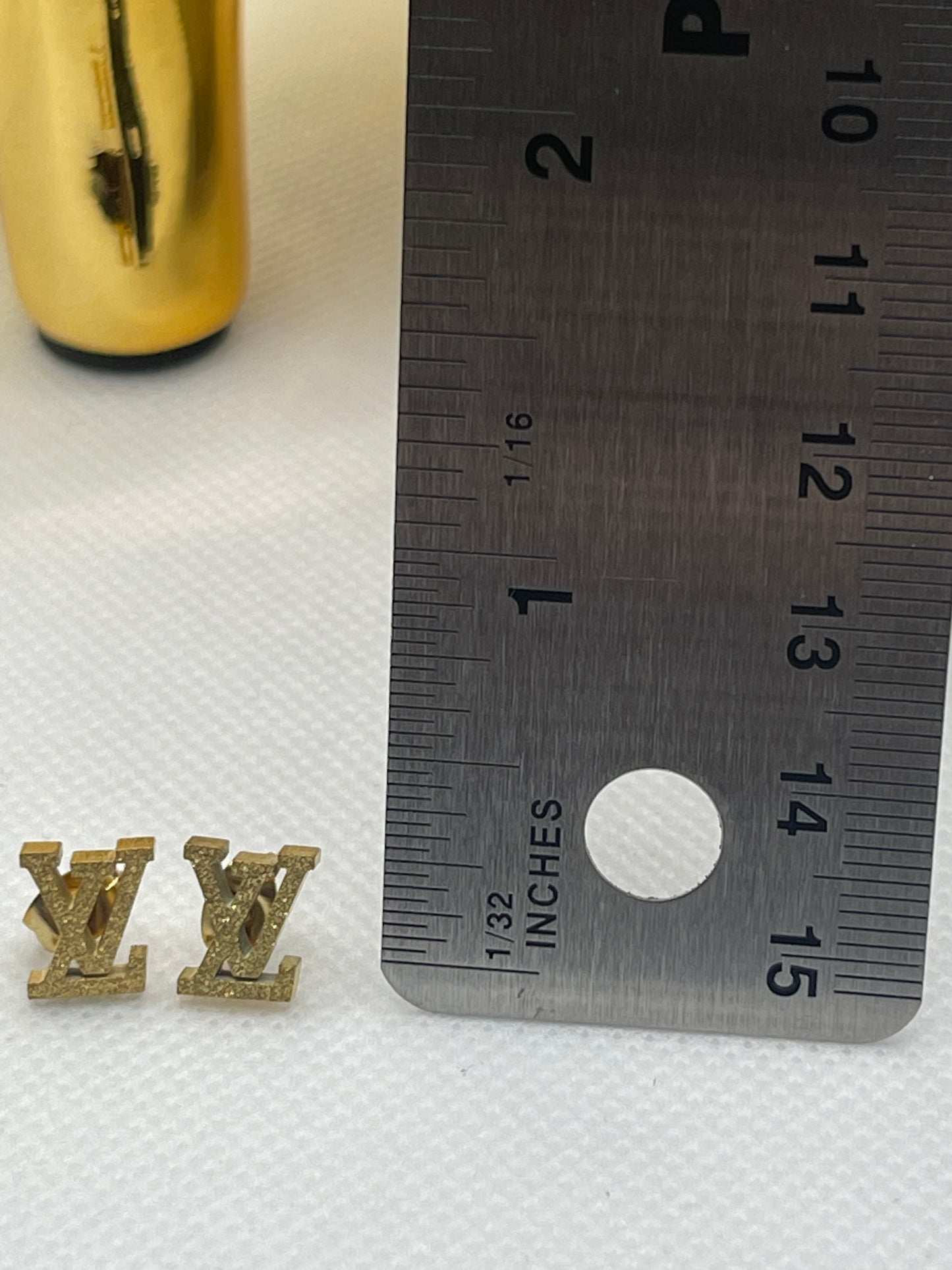 Mini Initial L & V Earrings